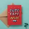 Shop Cute Face Inside Mirror Greeting Card
