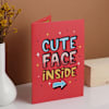 Cute Face Inside Mirror Greeting Card Online
