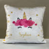 Shop Cute Unicorn Personalized Sequin Cushion