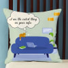 Cutest Thing on Sofa Customized Satin Cushion Online