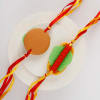 Gift Cutesy Hot Dog & Burger Eraser Rakhi For Kids Set Of 2