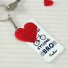 Buy Cycling Bro Personalized Keychain With Heart