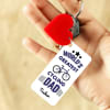 Gift Cycling Dad Personalized Keychain With Heart