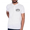 Cycologist Bro White Cotton Polo T Shirt Online