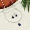 Gift CZ Necklace With Pendant And Drop Earrings
