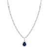 Buy CZ Necklace With Pendant And Drop Earrings