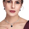 CZ Necklace With Pendant And Drop Earrings Online