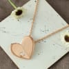 Gift CZ Stone Heart Shape Pendant Necklace