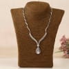 Gift CZ Stone Studded Semi Precious Necklace