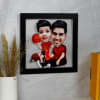 Gift Dad And Son Personalized Caricature Photo Frame
