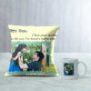 Daddy Stories Personalized Cushion & Mug Combo Online