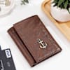 Gift Dark Brown Father's Day Anchor Wallet