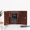 Buy Dark Brown Personalized Trifold Anchor Wallet