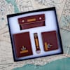 Dark Brown Travel Essentials Hamper For Him Personalized Online