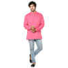 Dark Pink Cotton Short Kurta For Men Online