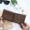 Buy Dark Tan Leather Wallet And Card Holder Set - Personalized