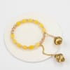 Gift Dazzling Yellow Beaded Lumba Rakhi