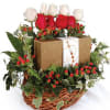 Decadence Divine - Roses with Decadence Chocolate Basket Online