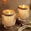 Decorative Bead Lace Glass Candles (Set of 2) Online