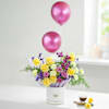 Delightful Colourful Roses And Balloons Online