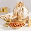 Shop Delightful Treats Rakhi And Metal Basket Hamper