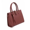 Gift Deluxe Handbag With Detachable Strap - Merlot Red