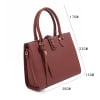 Shop Deluxe Handbag With Detachable Strap - Merlot Red