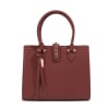 Deluxe Handbag With Detachable Strap - Merlot Red Online