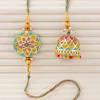 Gift Designer Bhaiya Bhabhi Meena Work Rakhi