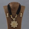 Designer Black Pearl Necklace Set with Kundan Work Online