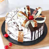 Designer Chocolate Vanilla Cake (Eggless) (Half Kg) Online
