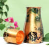 Gift Designer Copper Water Bottle with Drinking Glass Lid