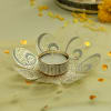 Gift Designer Floral Tea light Holder with Beads & Silver Detailing