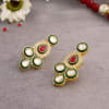Buy Designer Kundan Necklace Set with Red Stones