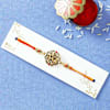 Gift Designer Radha Krishna Rakhi with Mewa Bites