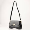 Gift Designer Sling Bag With Detachable Strap - Raisin Black