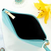 Buy Diamante Textured PU Wallet With Wristlet - Turquoise