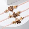 Gift Divine Antique Pearl Rakhis And Kaju Katli Combo