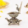 Buy Divine Brass Peacock And Turtle Diya