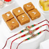 Divine Charming Rakhis And Sweets Combo Online