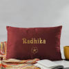 Gift Divine Ganesha Personalized Velvet Cushion - Maroon