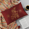 Divine Ganesha Personalized Velvet Cushion - Maroon Online