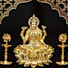 Buy Divine Goddess Laxmi Golden Frame