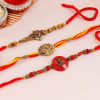 Gift Divine Rakhi Set Of 3 Wit