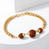 Gift Divine Rudraksha Bracelet Rakhi And Sweets Combo