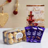 Diwali Card With Cadbury Dairy Milk Chocolate & Ferrero Rocher Box Online