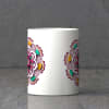 Shop Diwali Design Ceramic Mug with Moong Badam Barfi