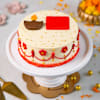 Gift Diwali Diya & Floral Semi-Fondant Cake