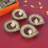 Shop Diwali Diya Set with Indian Sweets