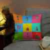 Buy Diwali Sparkle Personalized LED Satin Cushion